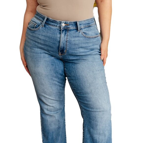 GENEVIEVE MID RISE VINTAGE BOOTCUT JEANS by JUDY BLUE - Picture 4 of 7